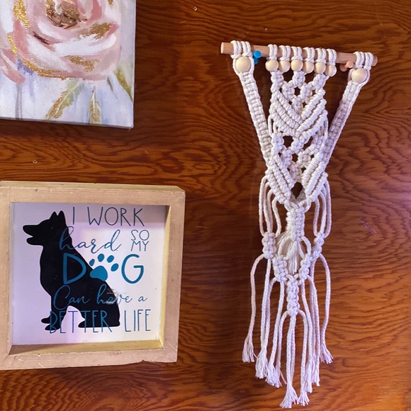 #. 36 Custom Hand Crafted one of a kind Macrame Hanging wall art - Picture 9 of 10